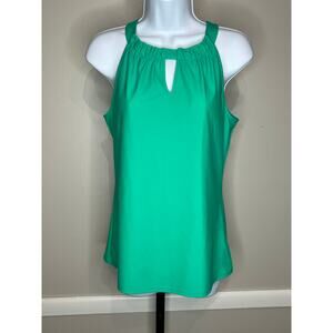 Jude Connally Claire Top Green Sleeveless Keyhole S USA NWOT